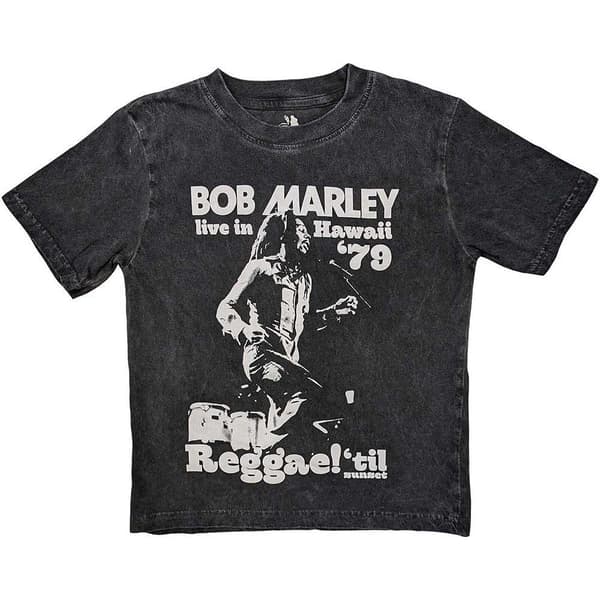 Bob Marley Live in Hawaii Snow Wash Dye Wash Kids T Shirt