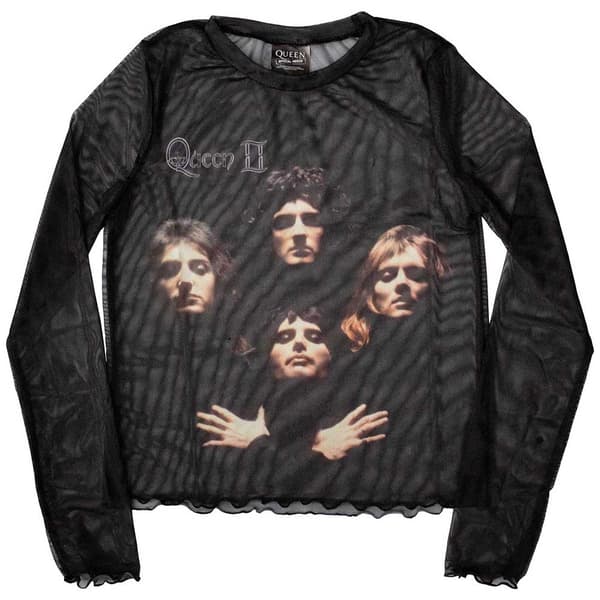 Queen Ladies Crop Top: Bo Rhap Classic (Mesh) (X-Large)