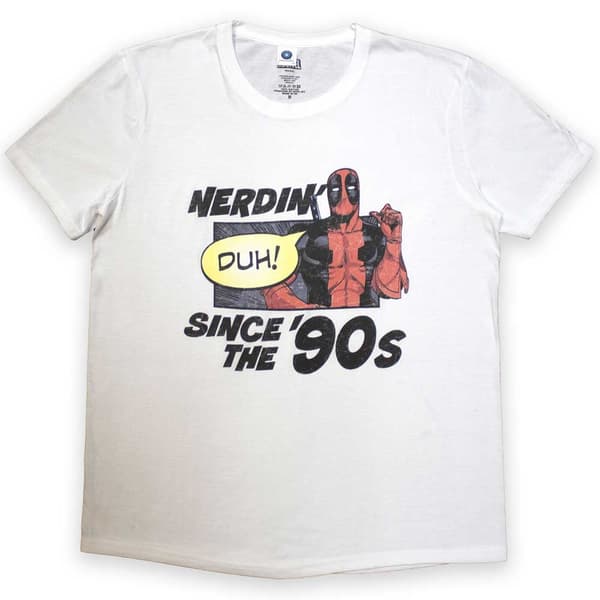 Marvel Comics Unisex T-Shirt: Deadpool Nerdin' Since The '90s (XX-Large)