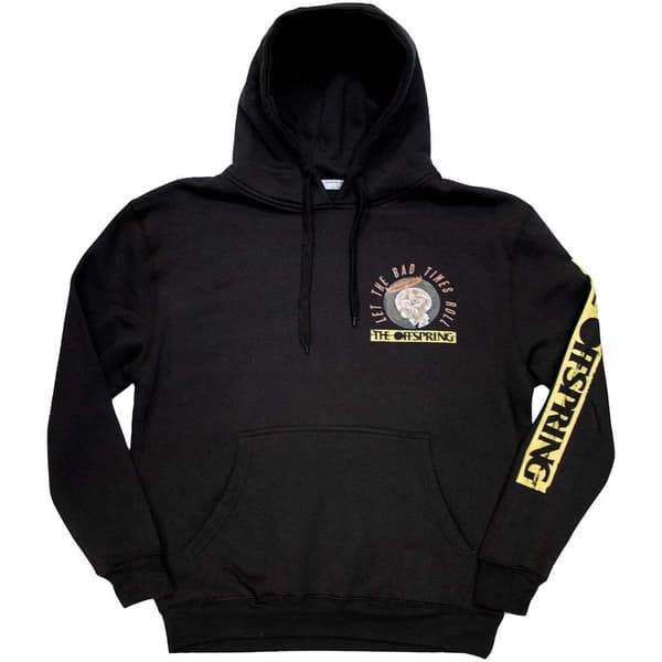 The Offspring Unisex Pullover Hoodie: Bad Times (Sleeve Print) (Medium)