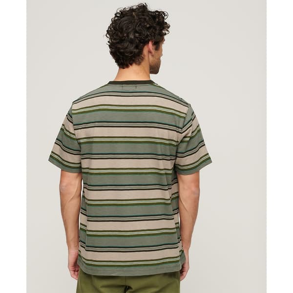 Superdry Relaxed Fit Stripe T-shirt Med Korta ärmar Grönt S Man