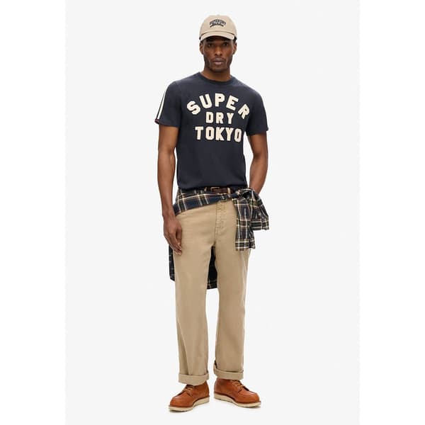 Superdry Vintage Athletic Str Lyhythihainen T-paita Harmaa M Mies