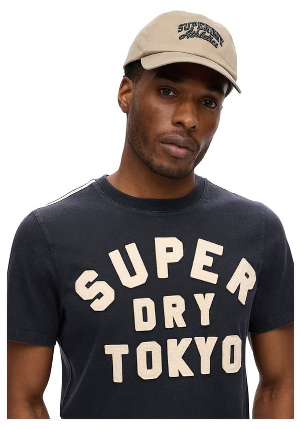 Superdry Vintage Athletic Str Lyhythihainen T-paita Harmaa M Mies
