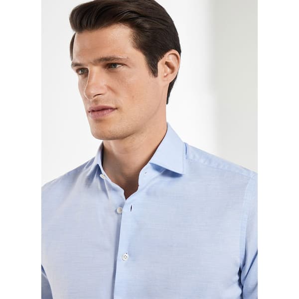 Hackett Luxe Flannel Skjorte Med Lange ærmer Blå L Mand