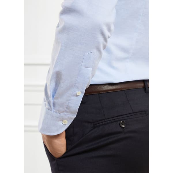 Hackett Luxe Flannel Skjorte Med Lange ærmer Blå L Mand