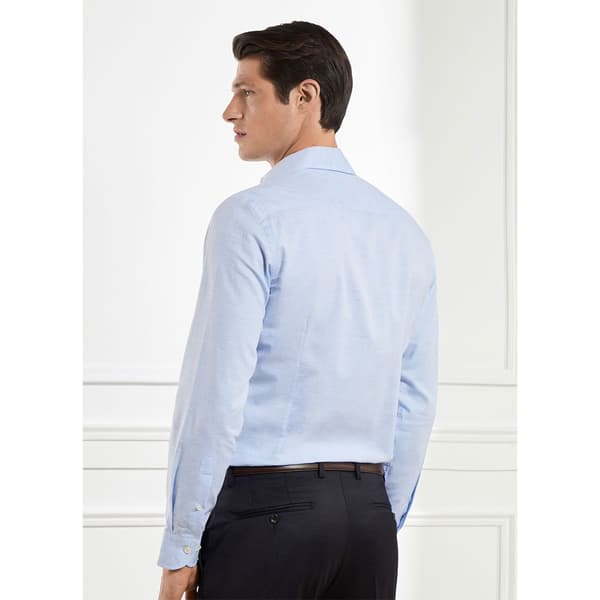 Hackett Luxe Flannel Skjorte Med Lange ærmer Blå L Mand