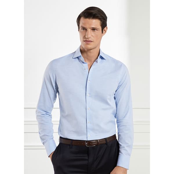 Hackett Luxe Flannel Skjorte Med Lange ærmer Blå L Mand