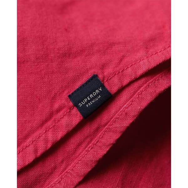 Superdry Casual Linen Boyfriend Kortärmad Skjorta Rosa M Kvinna