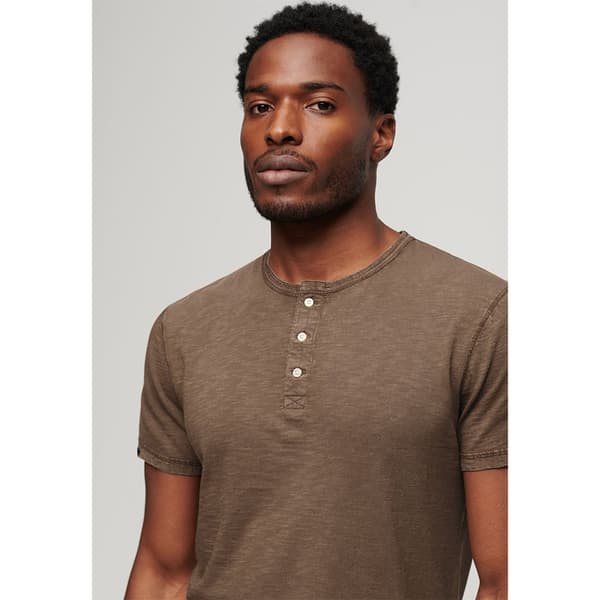 Superdry Grandad T-shirt Med Korta ärmar Brun XL Man