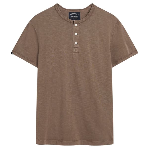 Superdry Grandad T-shirt Med Korta ärmar Brun XL Man
