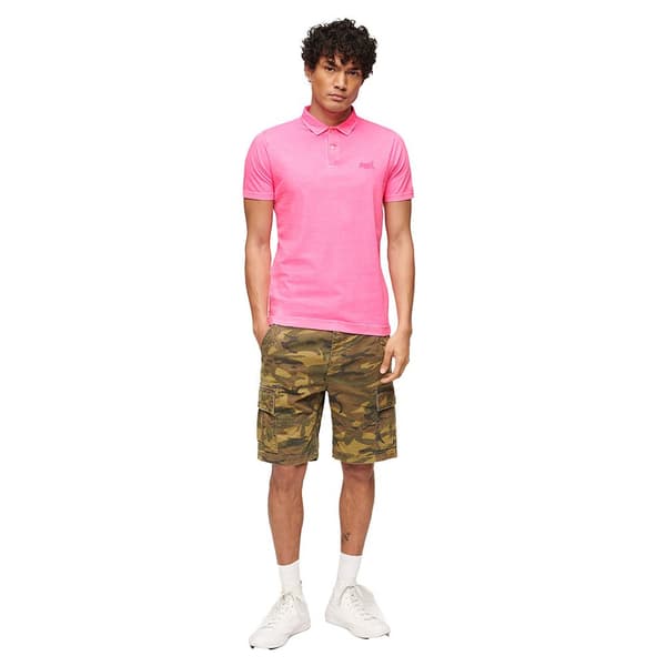 Superdry Essential Logo Neon Kortärmad Polotröja Rosa M Man