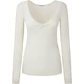 Miniatyrbild 3 av 6: Pepe Jeans Huala Kortärmad T-shirt Med V-ringning Beige XL Kvinna