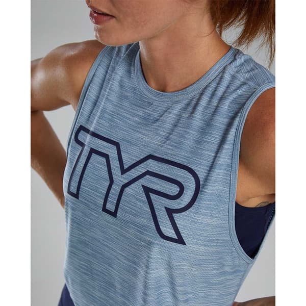 Tyr Airtec Cropped ärmlös T-shirt Blå XL Kvinna