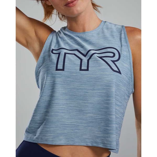 Tyr Airtec Cropped ärmlös T-shirt Blå XL Kvinna