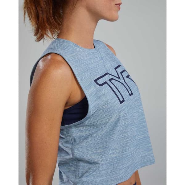 Tyr Airtec Cropped ärmlös T-shirt Blå XL Kvinna