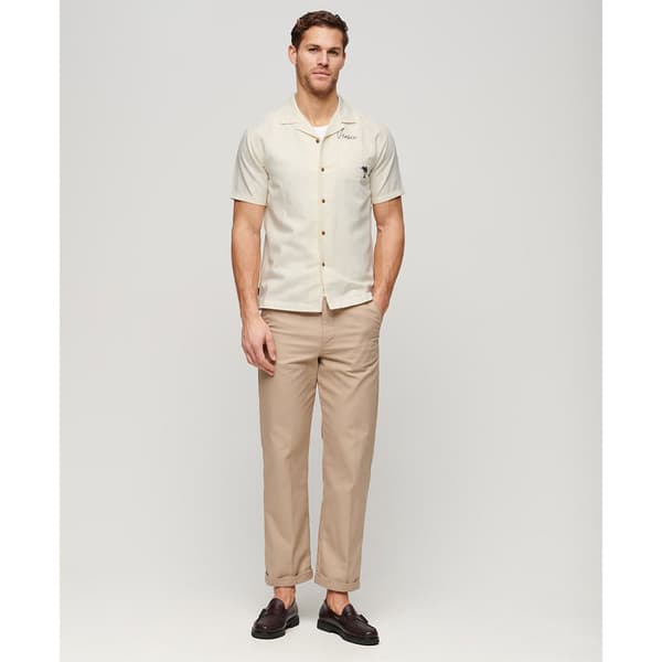 Superdry Vintage Resot Lyhythihainen Paita Beige M Mies