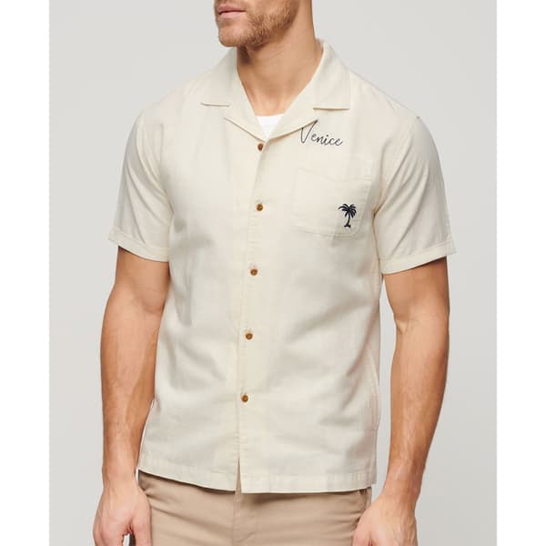 Superdry Vintage Resot Lyhythihainen Paita Beige M Mies
