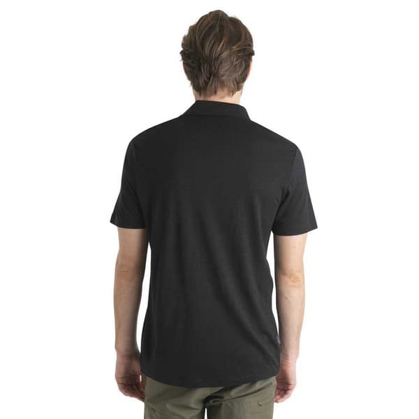 Icebreaker Merino 150 Tech Lite Iii Kortärmad Polotröja Svart XS Man