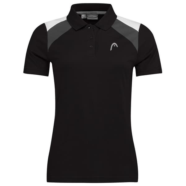 Head Racket Club 22 Kortærmet Polo Sort 2XL Kvinde