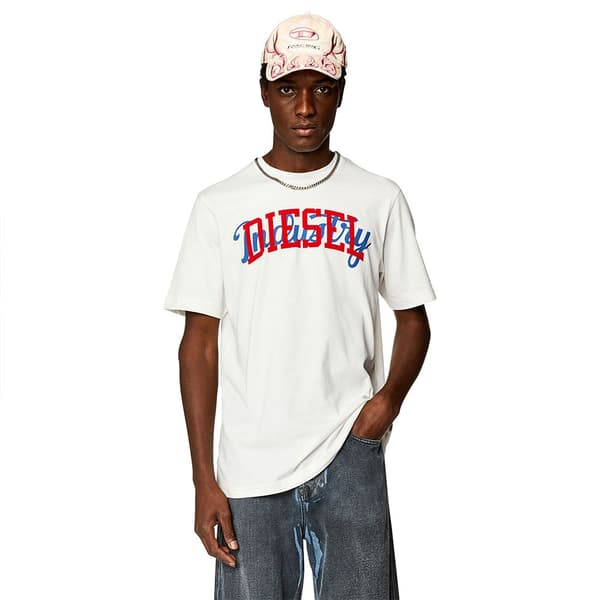Diesel Just N10 T-shirt Med Korte ærmer Hvid M Mand
