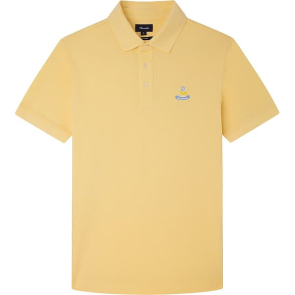 FaÇonnable Pima Birdie Kortærmet Polo Gul 2XL Mand