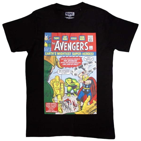Marvel Comics Unisex T-Shirt: Earth's Mightiest... Comic Cover (X-Large)