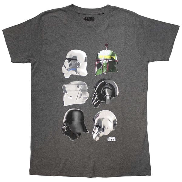 Star Wars Unisex T-Shirt: Helmet Profiles (Large)