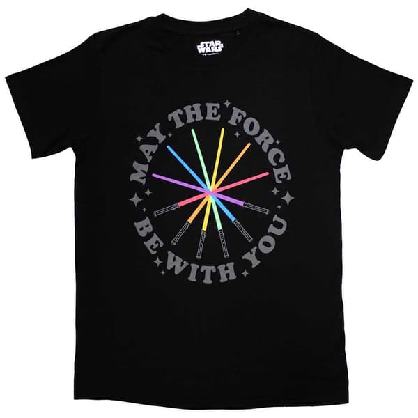 Star Wars Unisex T-Shirt: Rainbow Sabers (XX-Large)
