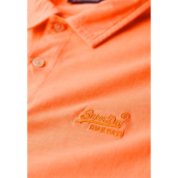 Superdry Essential Logo Neon Kortärmad Polotröja Orange 2XL Man