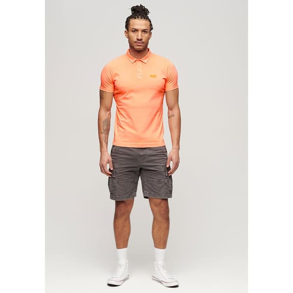 Superdry Essential Logo Neon Kortärmad Polotröja Orange 2XL Man