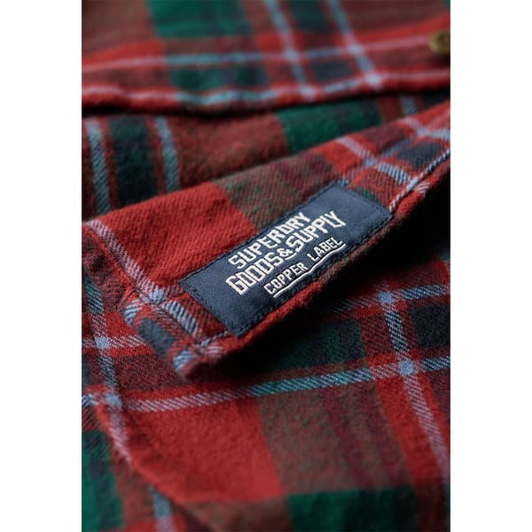 Superdry Lumber Skjorta Med Långa ärmar Röd M Man