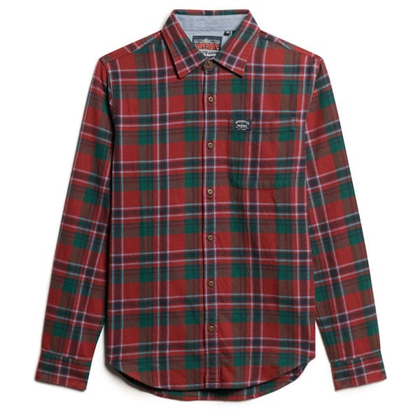 Superdry Lumber Skjorta Med Långa ärmar Röd M Man