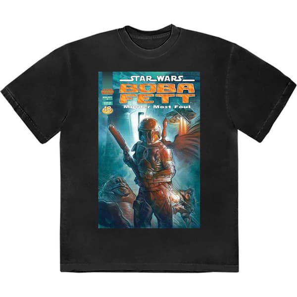 Star Wars Boba Fett Comic Cover T Shirt Black XL