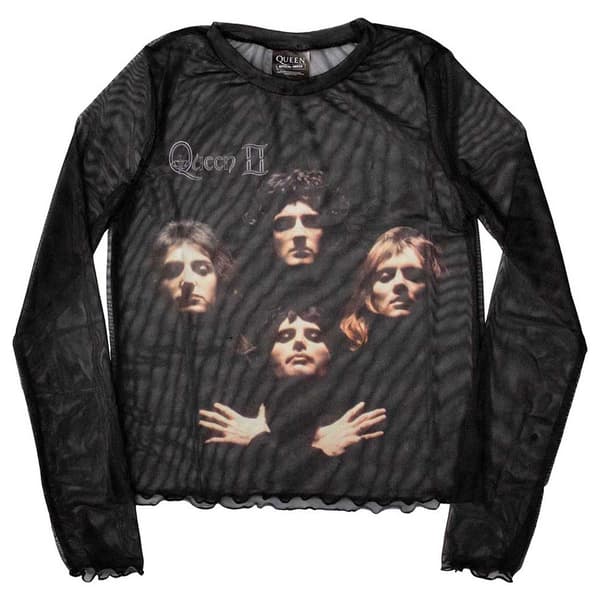 Queen Bohemian Rhapsody Long Sleeve Mesh Top