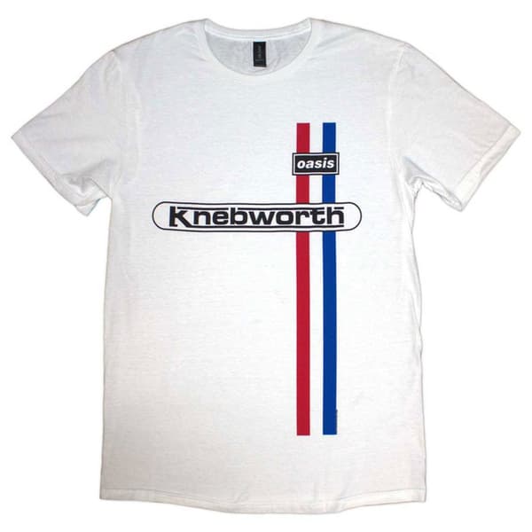 Oasis Knebworth Vertical Stripe T Shirt