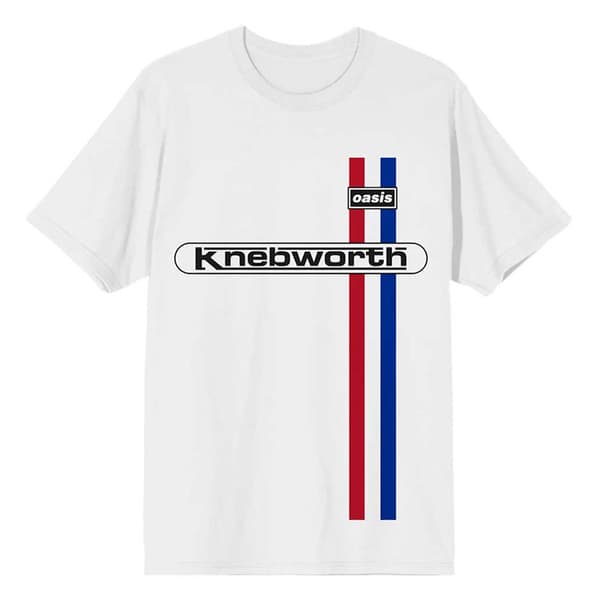 Oasis Knebworth Vertical Stripe T Shirt