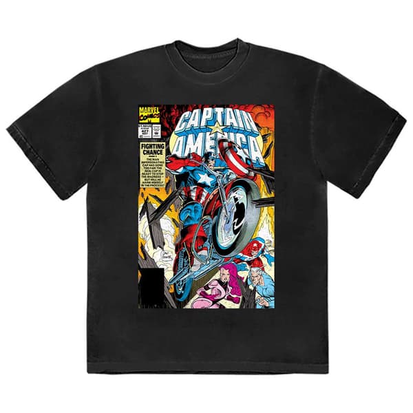 Captain America Wheel Comic Cover T Shirt