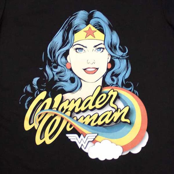 Wonder Woman Rainbow Logo T Shirt
