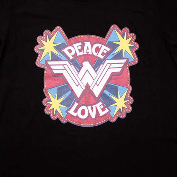 Wonder Woman Peace And Love T Shirt