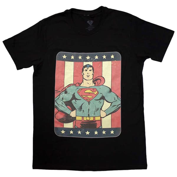 Superman Stripes Logo T Shirt