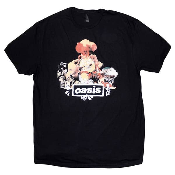 Oasis Dig Out Your Soul Atomic Collage Band Logo T Shirt