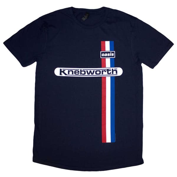 Oasis Knebworth Vertical Stripe T Shirt
