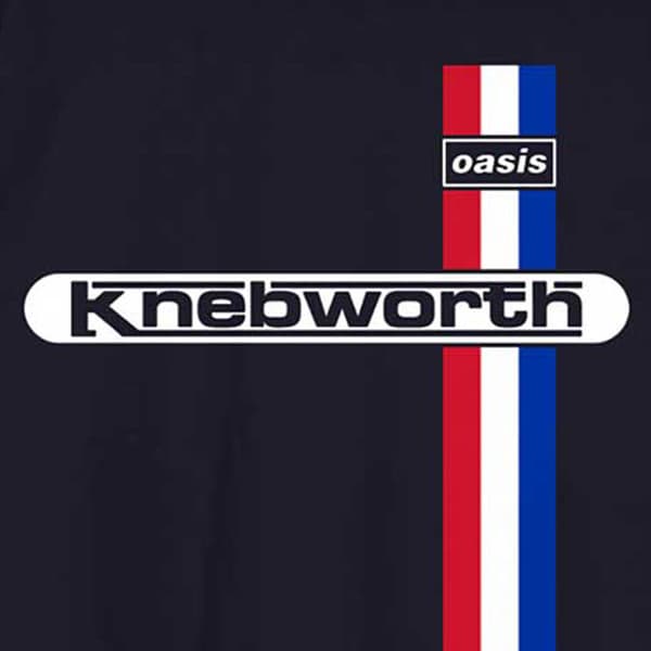 Oasis Knebworth Vertical Stripe T Shirt