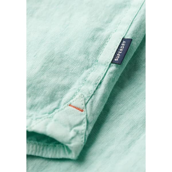 Superdry Studios Casual Linen T-shirt Med Korta ärmar Grönt M Man