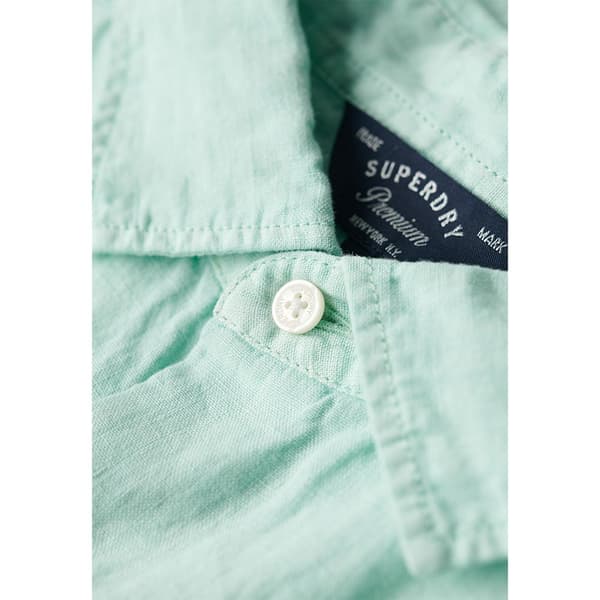Superdry Studios Casual Linen T-shirt Med Korta ärmar Grönt M Man
