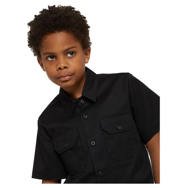 Dickies Twill Kortærmet Skjorte Sort 2XS Mand