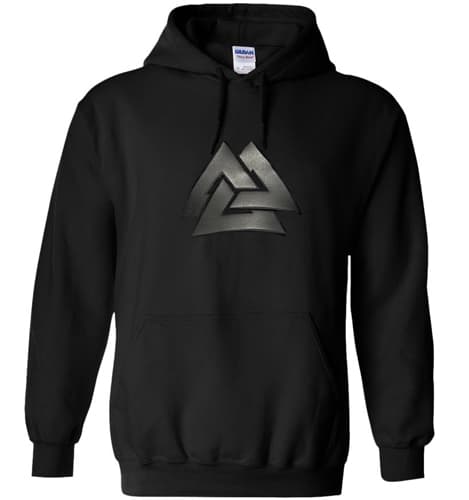 Hoodie: Valknut - Hagbard - Viking Art Collection (X-Large)