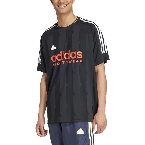 Adidas House Of Tiro Jacquard T-shirt Med Korta ärmar Svart S / Regular Man
