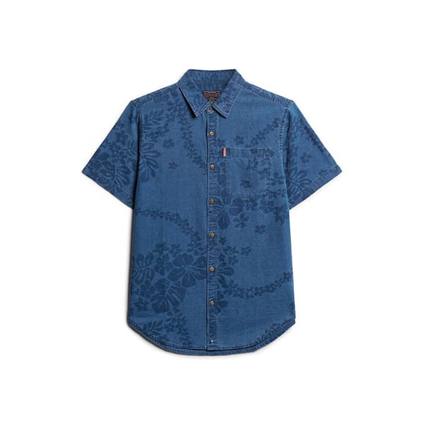 Superdry Vintage Loom Lyhythihainen Paita Sininen S Mies