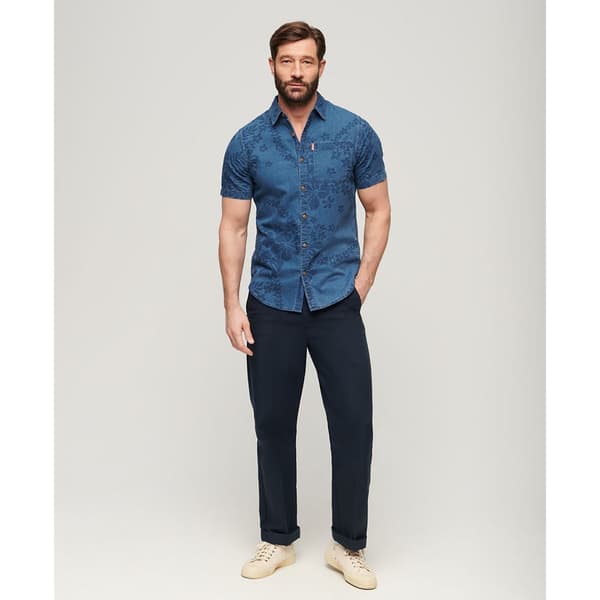 Superdry Vintage Loom Lyhythihainen Paita Sininen S Mies